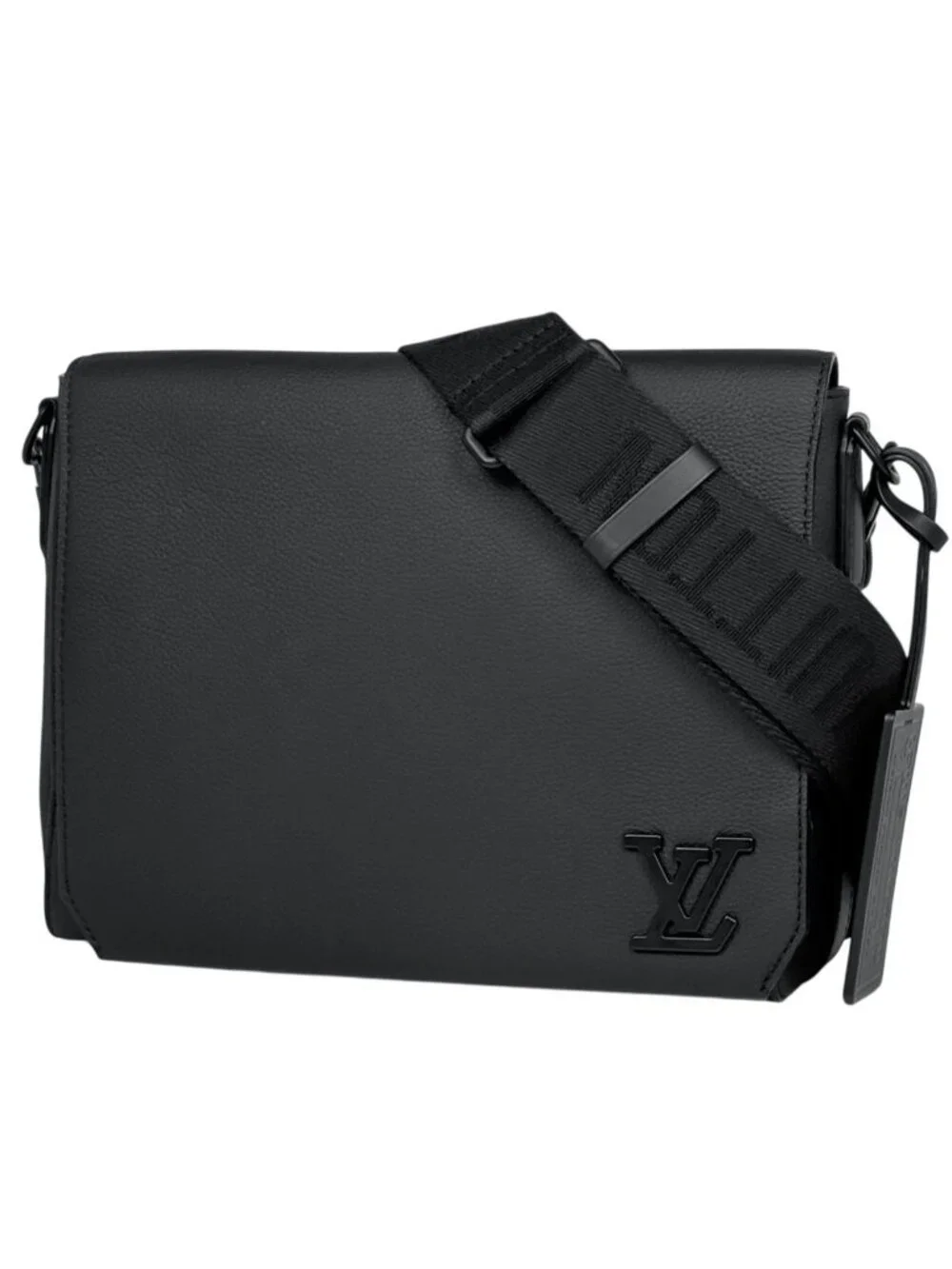 Louis Vuitton Takeoff Messenger LV Aerogram Shoulder Bag Leather Noir